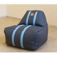 Крісло-мішок для дітей cіре, кожзам